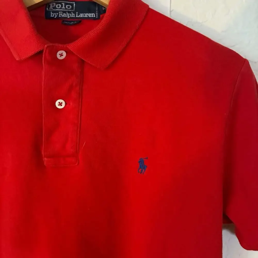 Polo Ralph Lauren Vintage Red Classic Pique Short Sleeve Polo Shirt